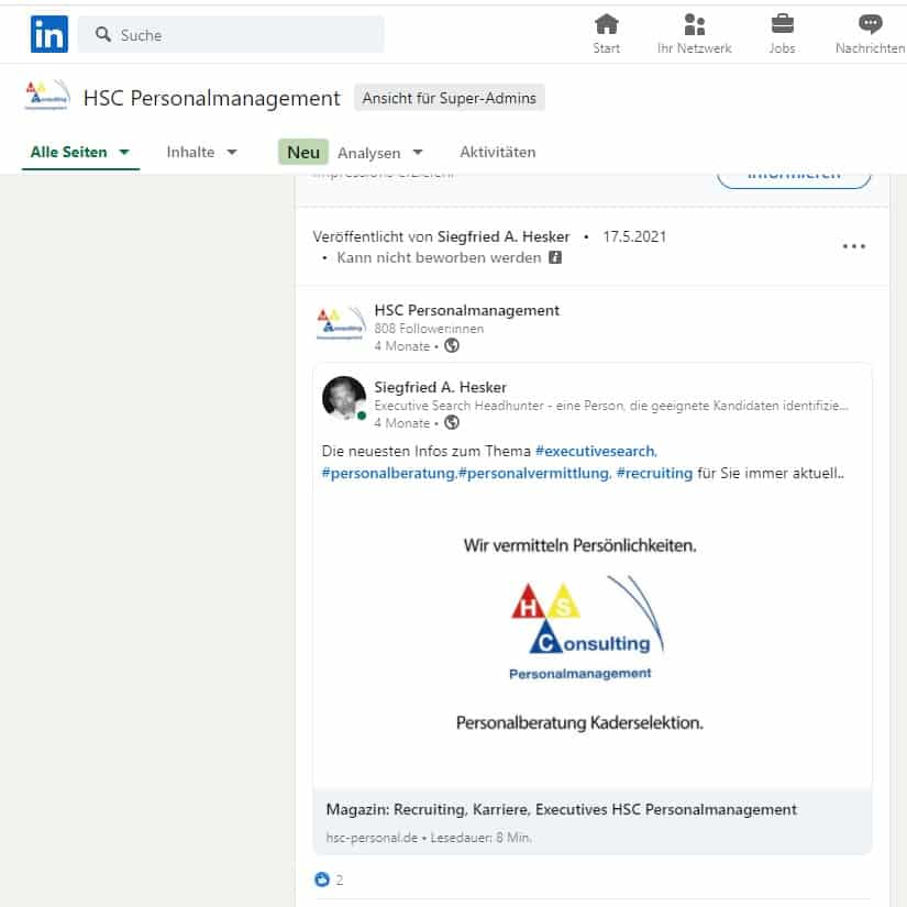 Wie Sie Stellenanzeigen auf LinkedIn kostenlos posten können